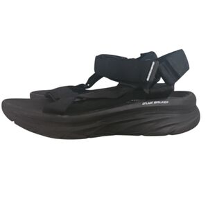 Skechers D’Lux Walker Sandals Women’s 11 Black Comfort Walking Travel Shoes